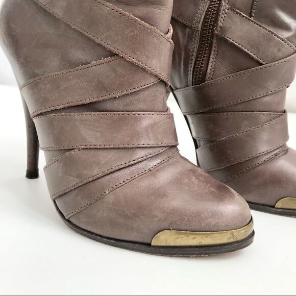 Joie Taupe Santo wrap Leather Boots size 5(35) - Picture 5 of 14
